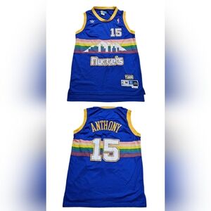 Adidas Denver Nuggets Carmelo Anthony #15 NBA Hardwood Classics Jersey Medium +2